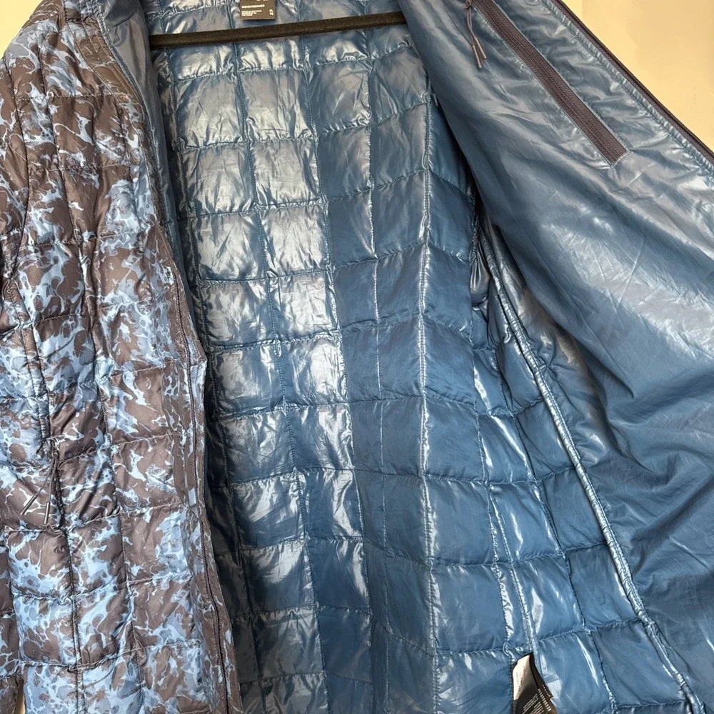 The North Face Mens Thermoball Puffer Jacket Large Blue Camo Men's XL